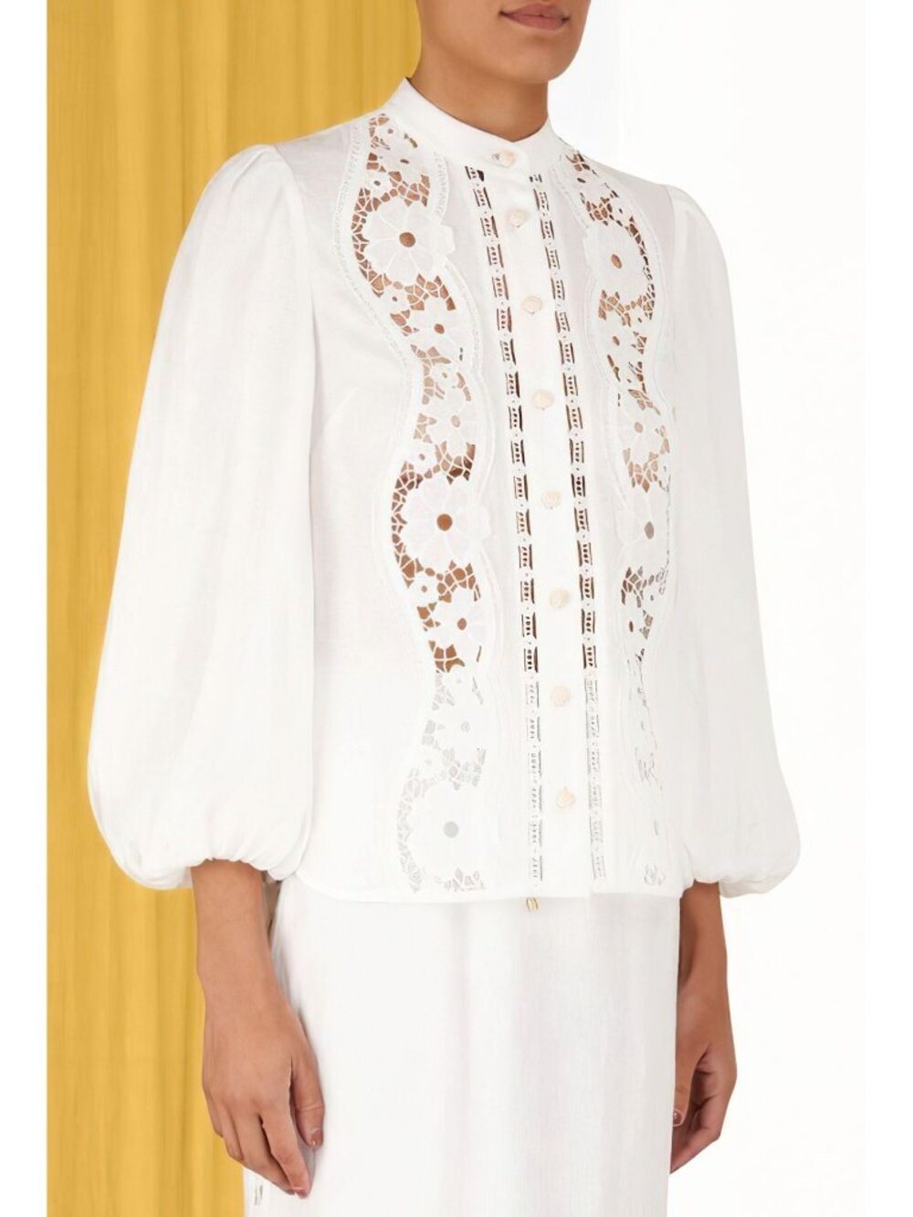 Zimmermann Halcyon Broderie Shirt White US 8 - Picture 4 of 15